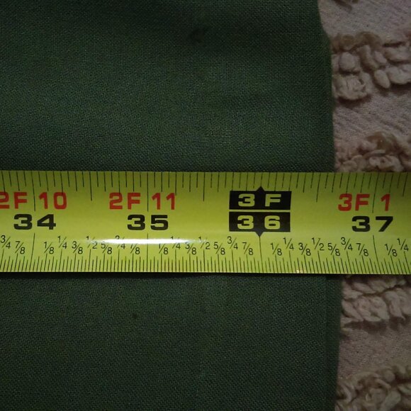 Vintage Rayon Button-Front Skirt Pleats Olive Green  Flowy Hunters Run Size 8 - Picture 9 of 9